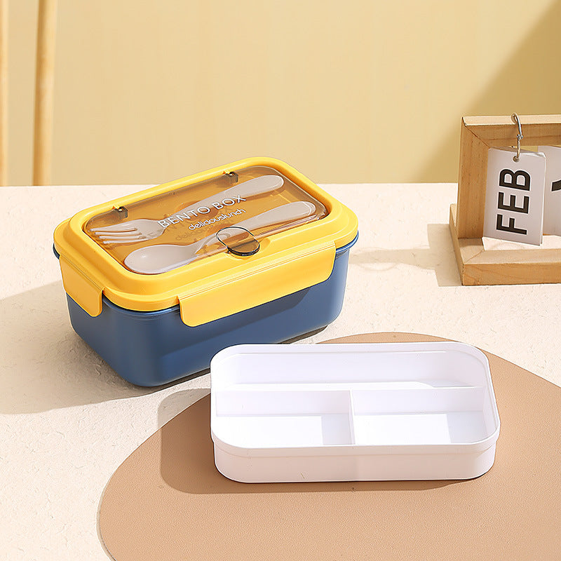 Custom Logo PP and Stainless Steel Divided Lunch Box
