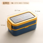 Custom Logo PP and Stainless Steel Divided Lunch Box