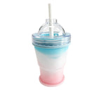2-in-1 Collapsible Ice Ball Maker Cup with Straw