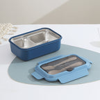 Custom Logo PP and Stainless Steel Divided Lunch Box