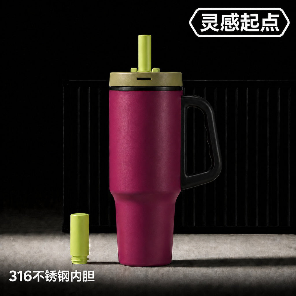 1100 ml 316 Stainless Steel & Ceramic-Lined Insulated Straw Tumbler