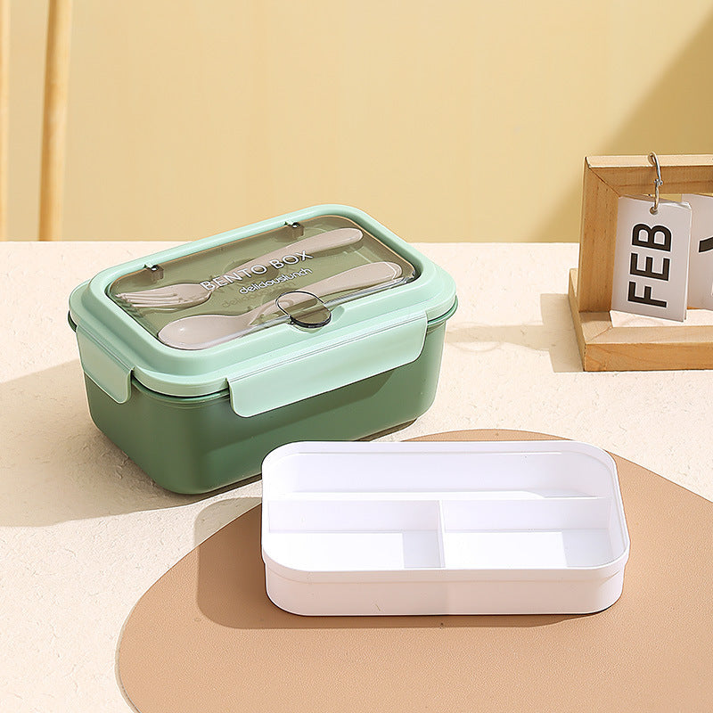 Custom Logo PP and Stainless Steel Divided Lunch Box