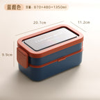 Custom Logo PP and Stainless Steel Divided Lunch Box