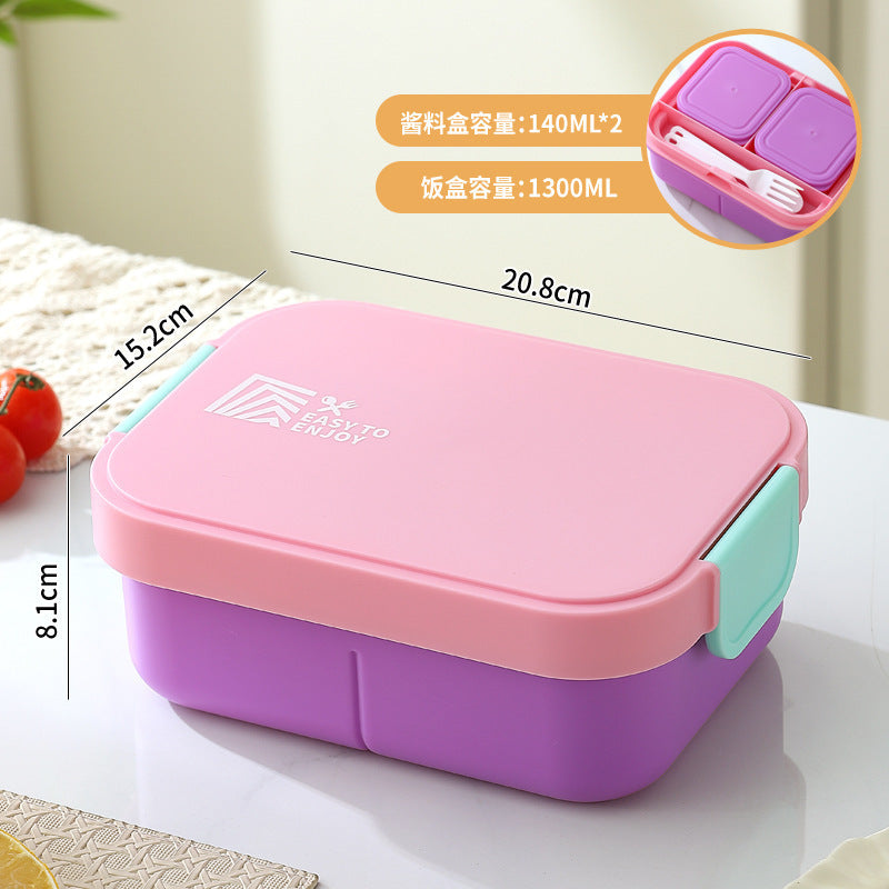 Custom Logo PP and Stainless Steel Divided Lunch Box
