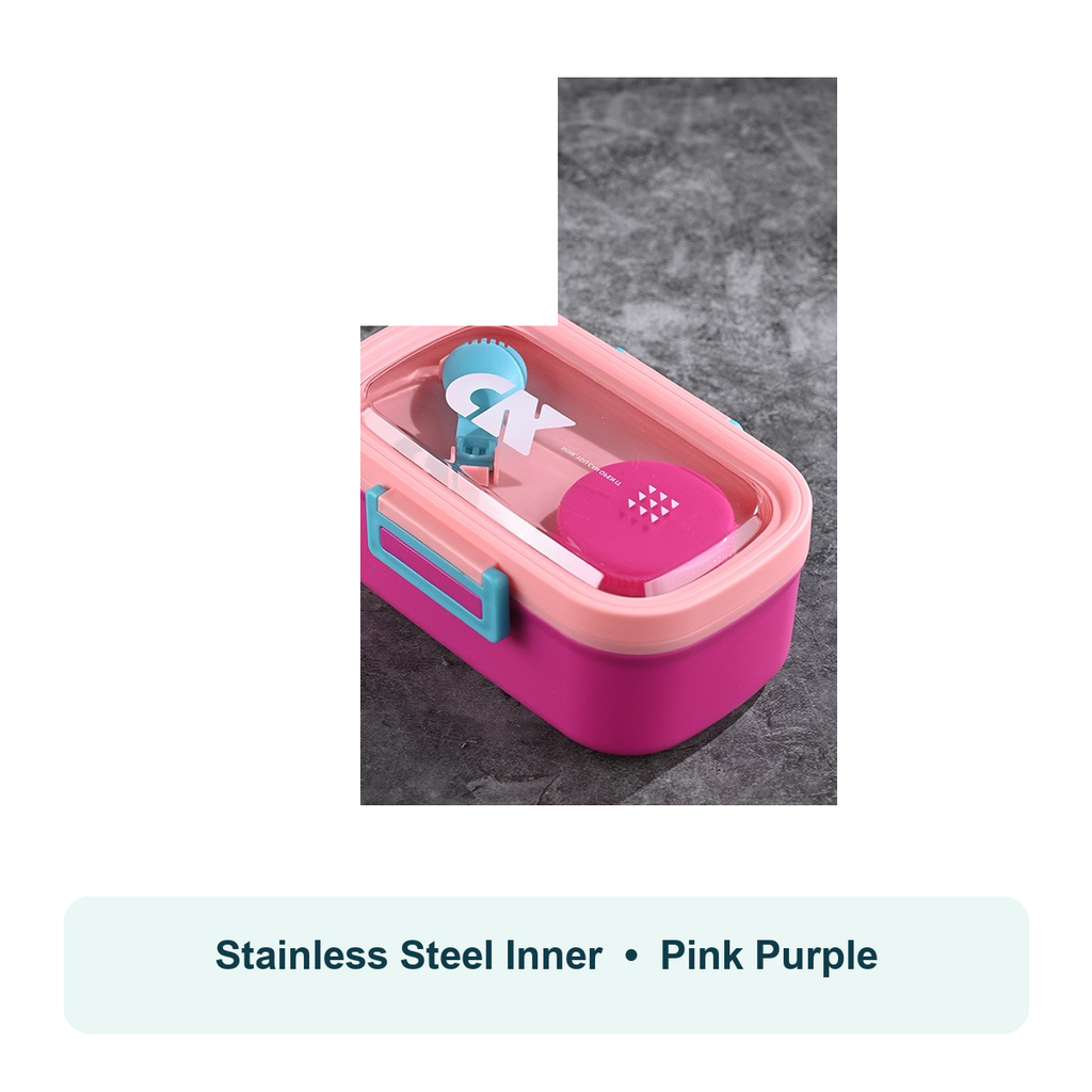 Cartoon Compartment Lunch Box with Soup Cup