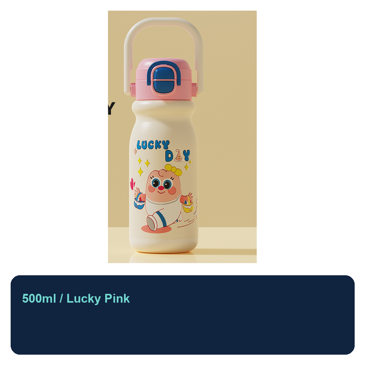 500ml Stainless Steel Kids Dual-Drink Bottle