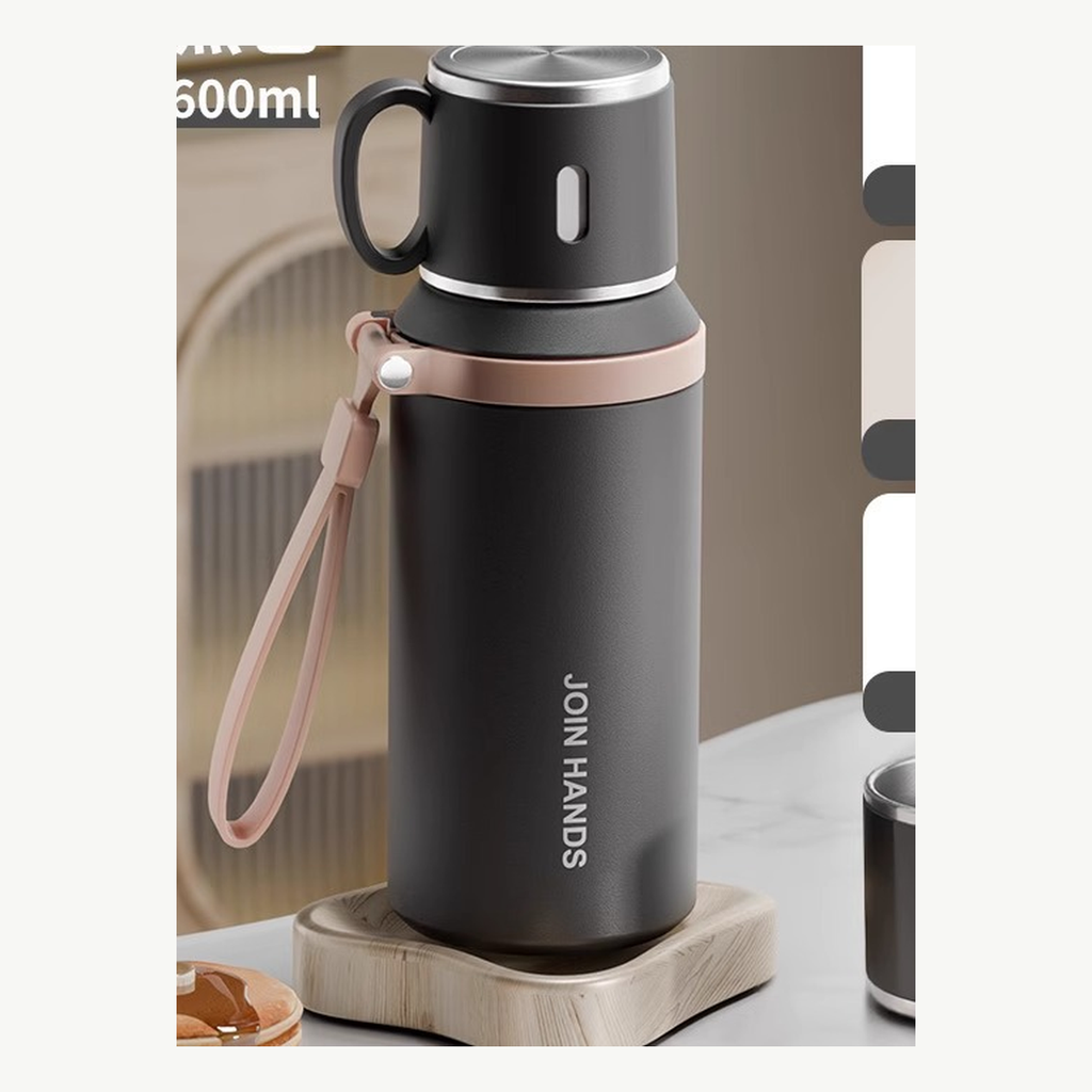 600 ml 316 Stainless Steel Tea-Infuser Insulated Bottle with Cup Lid