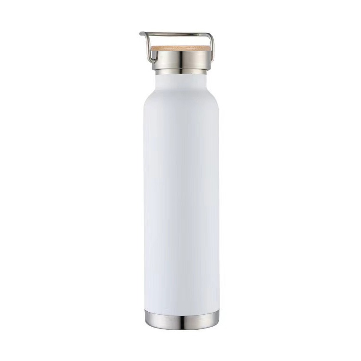 Bamboo-Lid Stainless Steel Wide-Mouth Sports Bottle gallery view 3