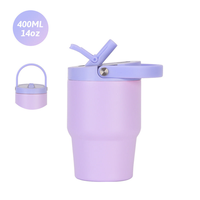 Custom 14oz Folding-Spout Stainless Steel Insulated Car Tumbler
