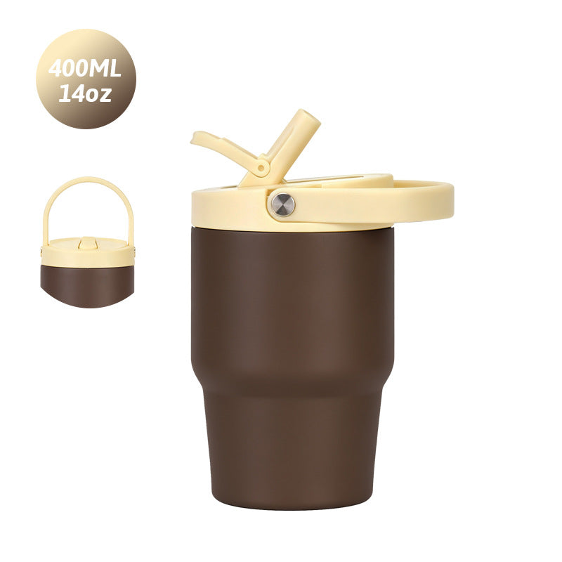 Custom 14oz Folding-Spout Stainless Steel Insulated Car Tumbler