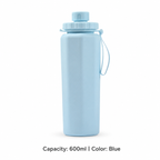 Collapsible Silicone Sports Bottle — 600ml / Blue