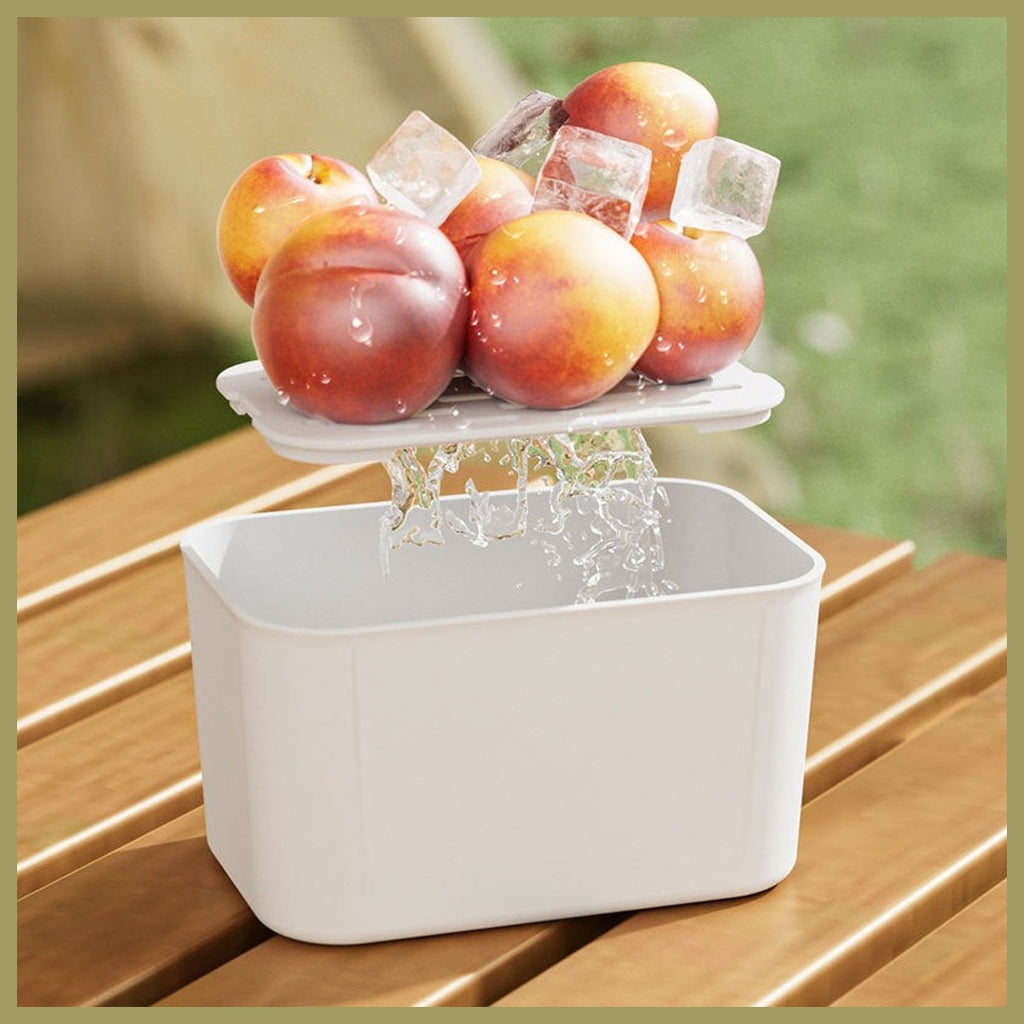 custom-logo-divided-fruit-salad-storage-box source-proven open draining action view