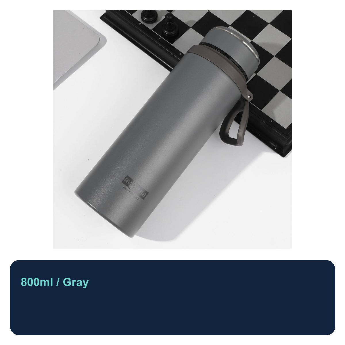 800ml 316 Stainless Steel Vacuum Bottle with Carry Strap