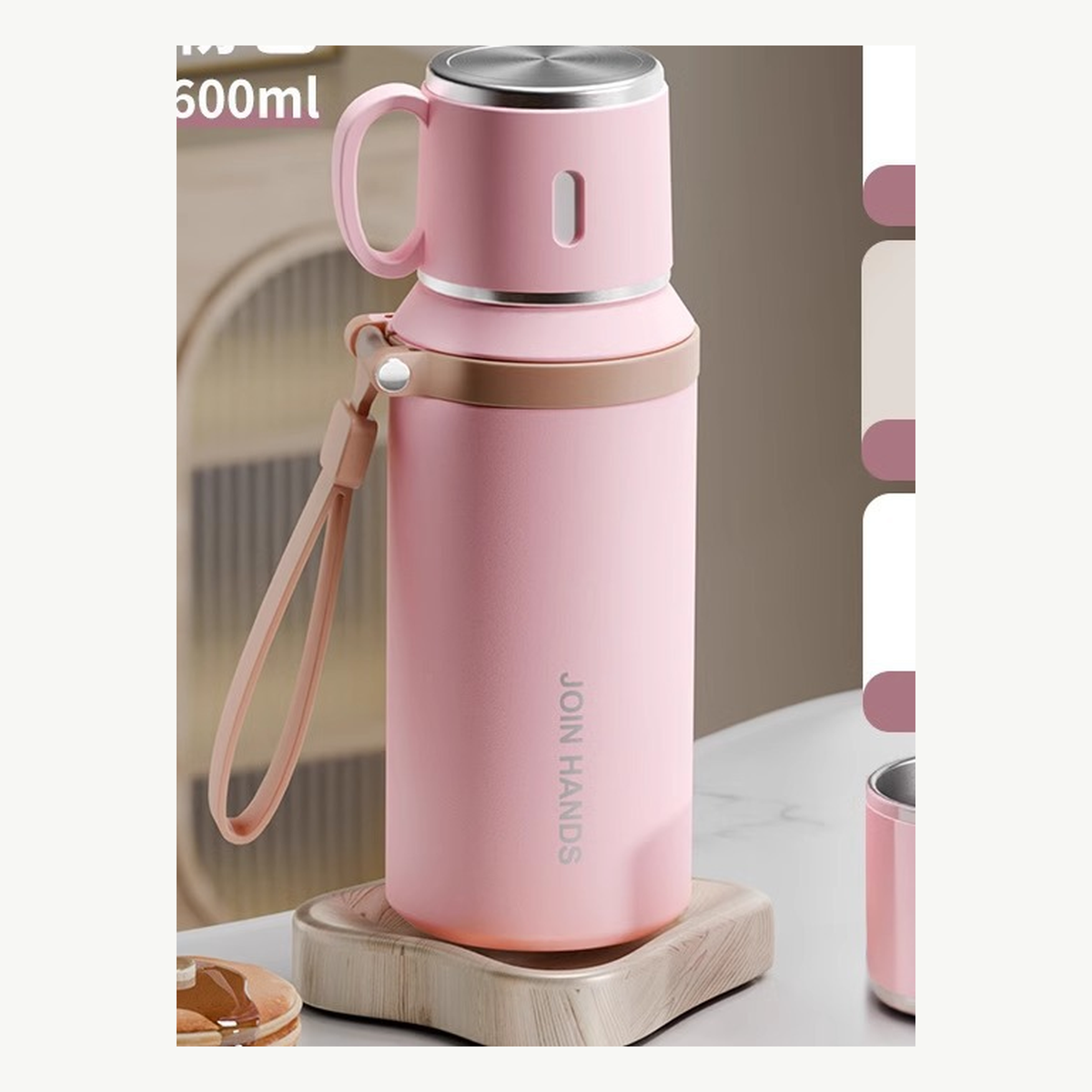 600 ml 316 Stainless Steel Tea-Infuser Insulated Bottle with Cup Lid