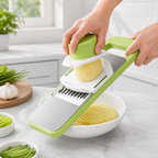 Stainless Steel Vegetable Grater & Slicer – 3, 5 or 6-Blade Set or Peeler