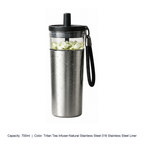 Large-Capacity 316 Stainless Steel Tea Infuser Tumbler — 700ml / Tritan Tea Infuser-Natural Stainless Steel-316 Stainless Steel Liner