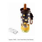 Large-Capacity Tritan Straw Water Bottle — 700ML / Brown700ml [Tritan Material]