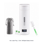 Portable Stainless Steel Electric Heating Travel Cup — Japan Plug / 304Digital Display Version