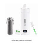 Portable Stainless Steel Electric Heating Travel Cup — EU Plug / 304Cooking Version
