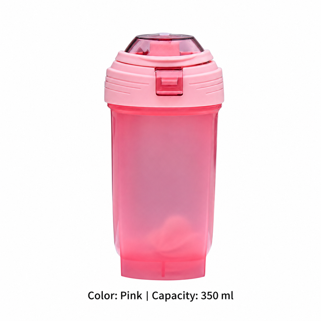 PP Fitness Shaker Bottle — 350ml / Pink