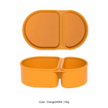 Silicone Divided Microwave Lunch Box Set — Orange240ML;135g