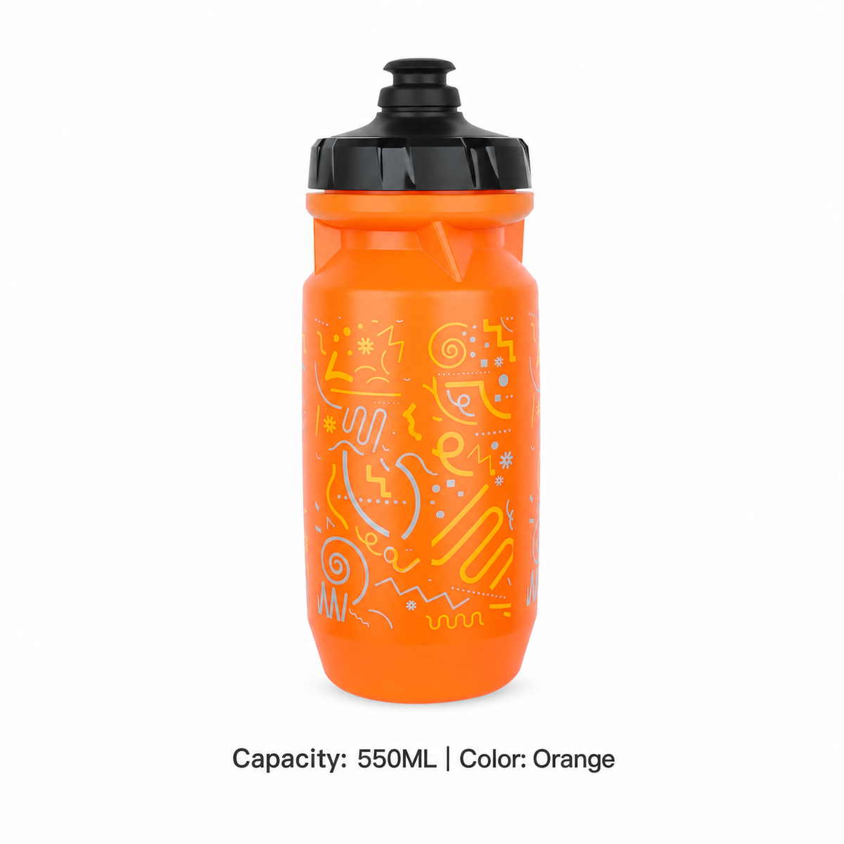 Squeeze Cycling Water Bottle — 550ML / Orange