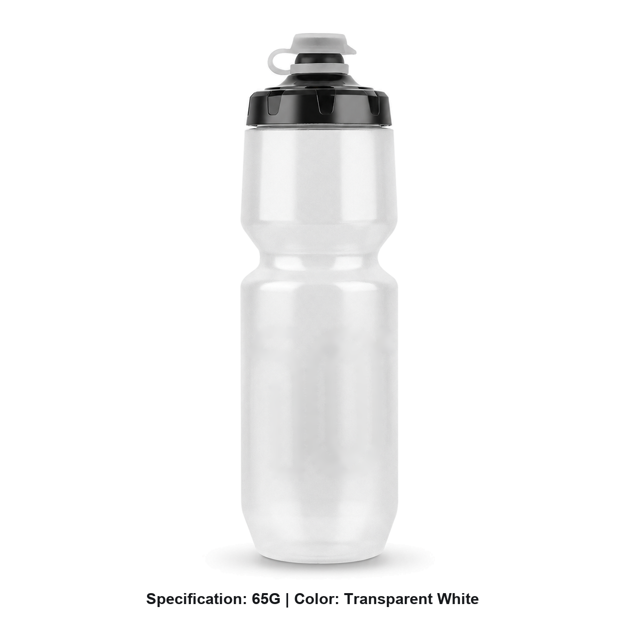 Squeeze Sports Water Bottle — 65G / Transparent White