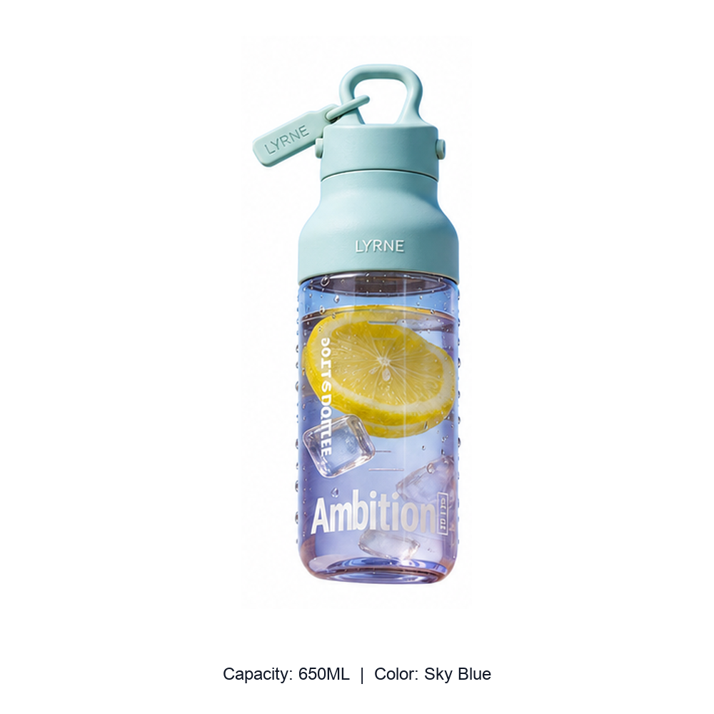 Threadless Quick-Open Tritan Sports Bottle — 650ML / Sky Blue