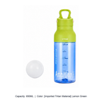Threadless Quick-Open Tritan Sports Water Bottle — 650ML / [Imported Tritan Material] Lemon Green