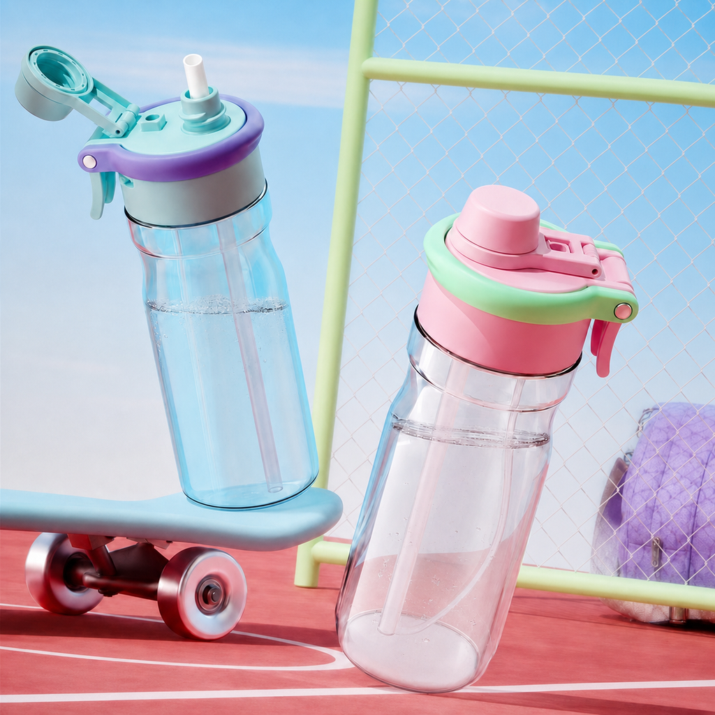 Tritan Kids' Mist Spray Straw Bottle gallery view 3