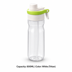 Tritan Kids' Mist Spray Straw Bottle — 800ML / White (Tritan)