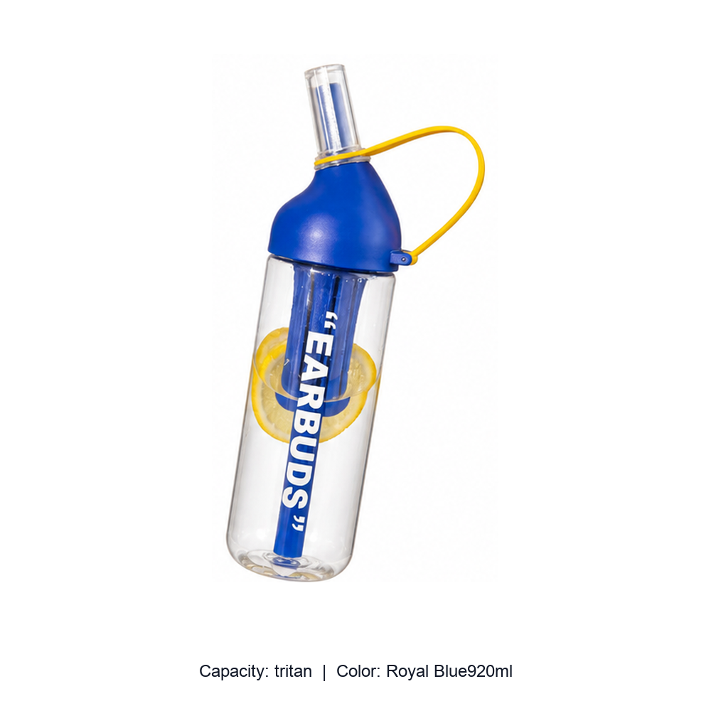 Tritan Kids Straw Sports Water Bottle — tritan / Royal Blue920ml