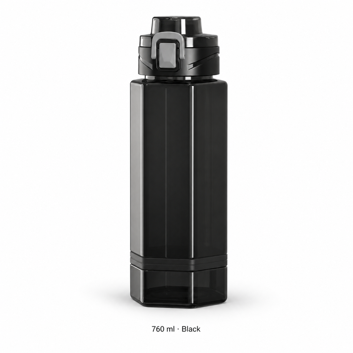 Tritan Large-Capacity Sports Bottle — 760 ml / Black