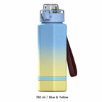 Tritan Large-Capacity Sports Bottle — 760 ml / Blue & Yellow