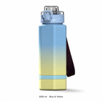 Tritan Large-Capacity Sports Bottle — 1000 ml / Blue & Yellow