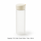 Tritan Transparent Sports Bottle — 119 / Cream Yellow · Tritan · 500 ml