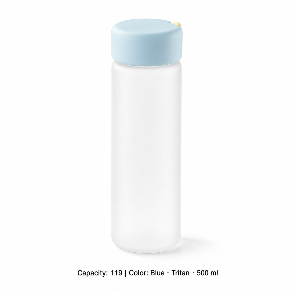 Tritan Transparent Sports Bottle — 119 / Blue · Tritan · 500 ml