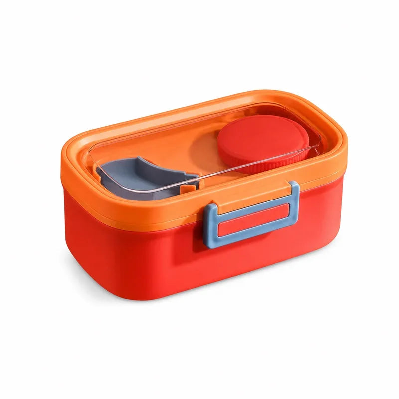 Cartoon Compartment Lunch Box with Soup Cup